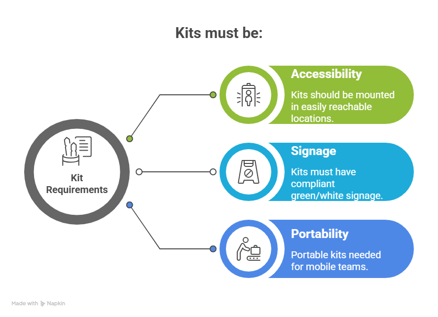 first aid kit accessibility requirements