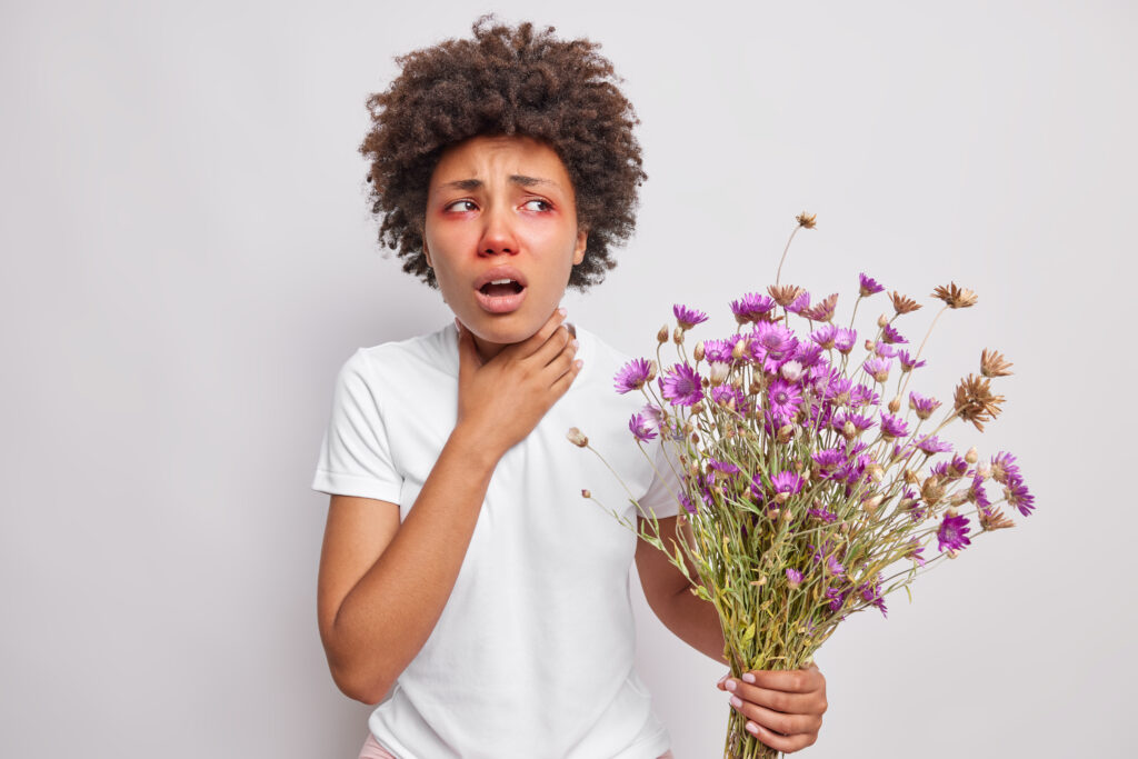 anaphylaxis reaction to flowers