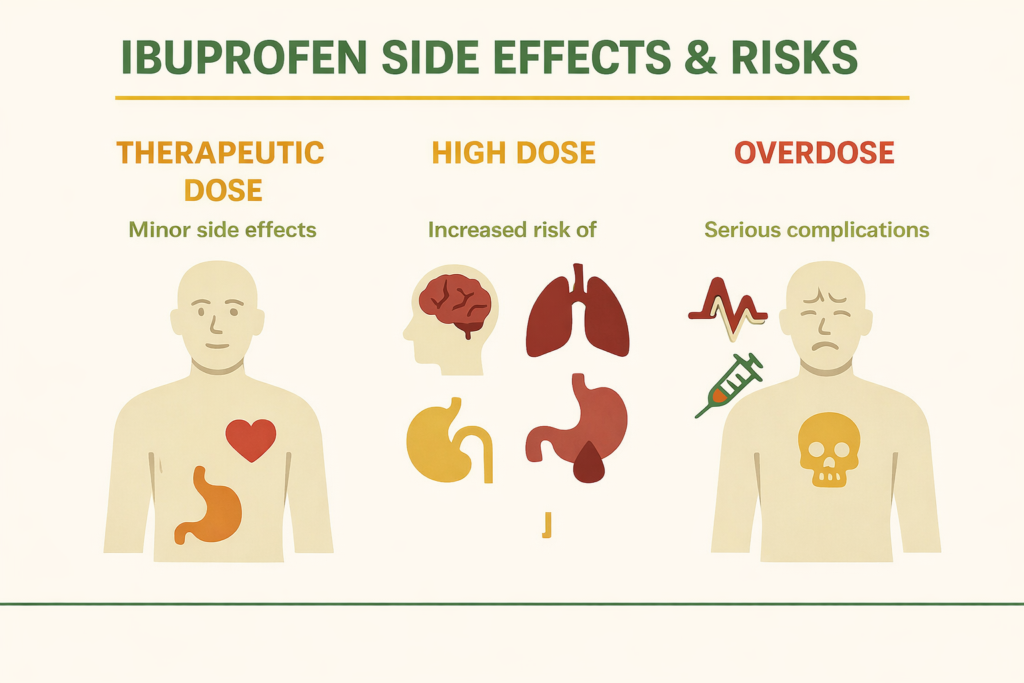 Ibuprofen side effects and overdose risks